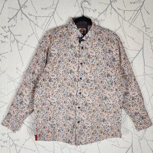 Jermyn & Bond Orange Floral Paisley 100% Cotton Shirt